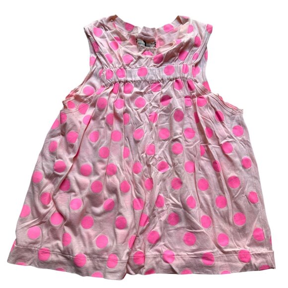 Marni Size 4 IT 40 Pink Polka Dot Sleeveless Crew Neck Babydoll Tank Top - Picture 1 of 16